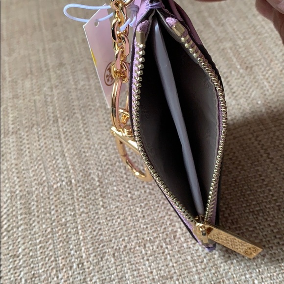 Tory Burch Emerson Case Key Ring ID Insert Violet - Picture 8 of 11